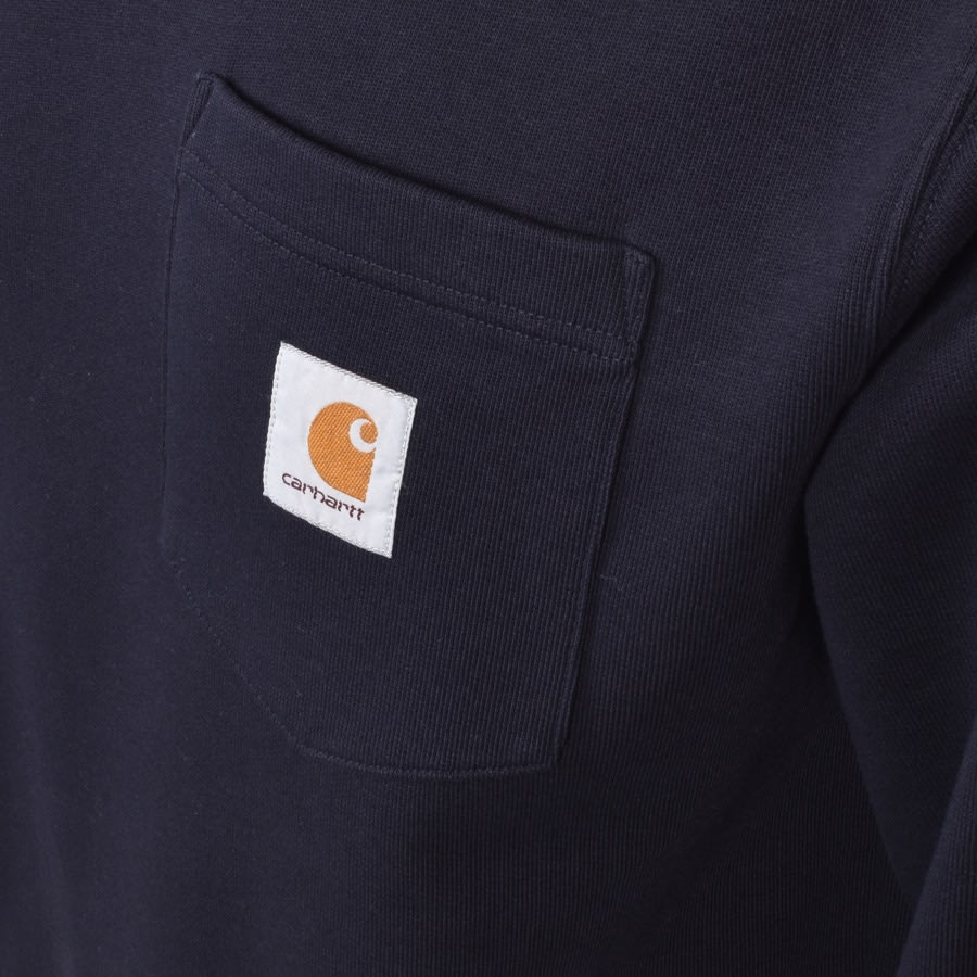 Alternative Image for ProductCarhartt Pocket Sweatshirt Navy3